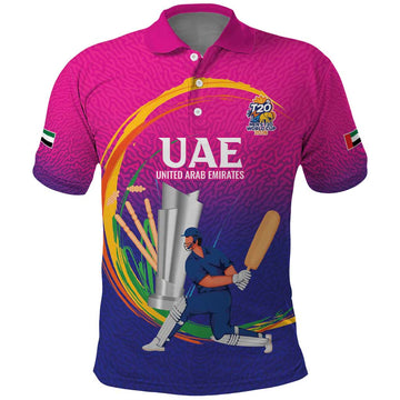 Custom Cricket UAE East Asia-Pacific Polo Shirt United Arab Emirates Champions Pride LT9