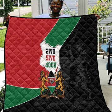 Kenya 254 Quilt Kenyan Flag Map Double Lion Shield LT9