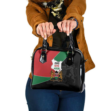 Kenya 254 Shoulder Handbag Kenyan Flag Map Double Lion Shield LT9