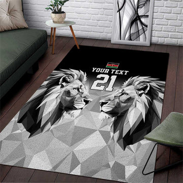 Custom Rugby Africa Kenya Area Rug Black Kenyan 22-23 Motif LT9