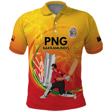 Custom Cricket PNG East Asia-Pacific Polo Shirt Papua New Guinea Rise to Power LT9