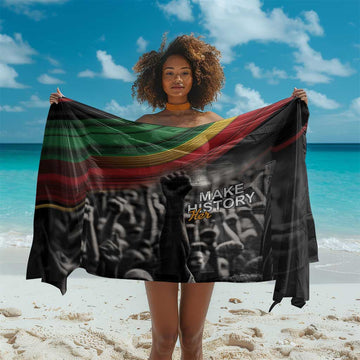African-American History Month Sarong Black Power Hand Make His-Herstories LT9