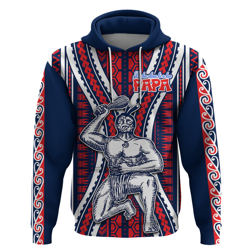 Aotearoa Father's Day Gift For Dad Hoodie Aroha Ahau Ki A Koe Papa - Maori Style Pattern LT9