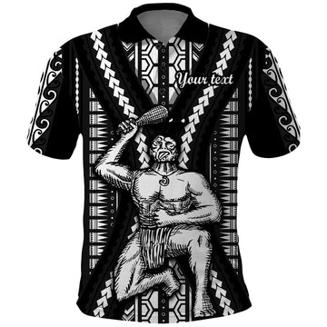 Custom Maori Fathers Day New Zealand Polo Shirt Aroha Ahau Ki A Koe Papa - Black LT9