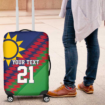 Namibia Cricket Custom Luggage Cover Namibian Sporty Pattern Flag Motif LT9