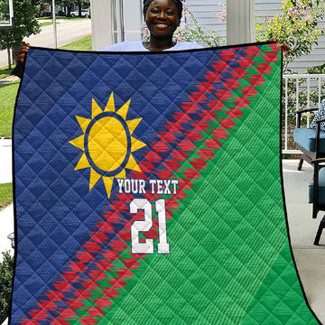 Custom Cricket African Namibia Quilt Namibian Sporty Pattern Flag Motif LT9