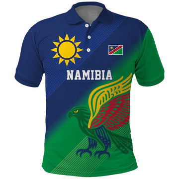 Namibia Rugby Custom Polo Shirt Welwitschias African Fish Eagle LT9