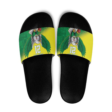 Nigeria Cricket Custom Slide Sandals Najeriya Angry Eagle Flag Motif LT9