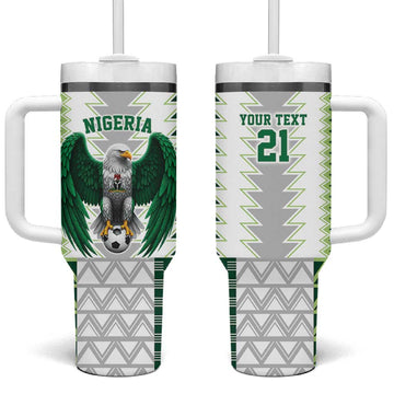 Custom Football African Nigeria Tumbler With Handle Classic 20-21 Home Jersey LT9