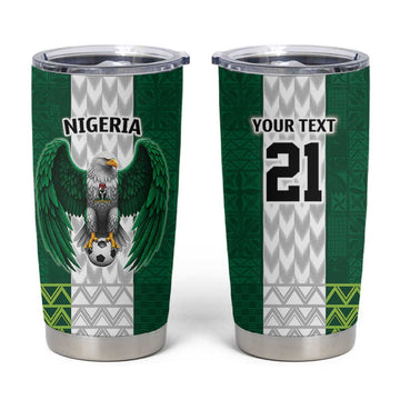 Custom Football African Nigeria Tumbler Cup Retro Nigeria 20-21 Eagle Flag Motif LT9