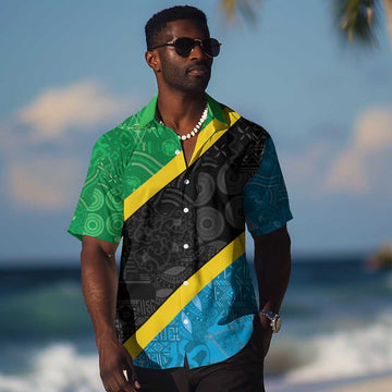 Tanzania 255 Hawaiian Shirt African Mix Pattern Flag Motif LT9