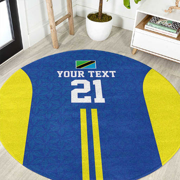 Custom Football African Tanzania Round Carpet Taifa Stars Go Champion LT9