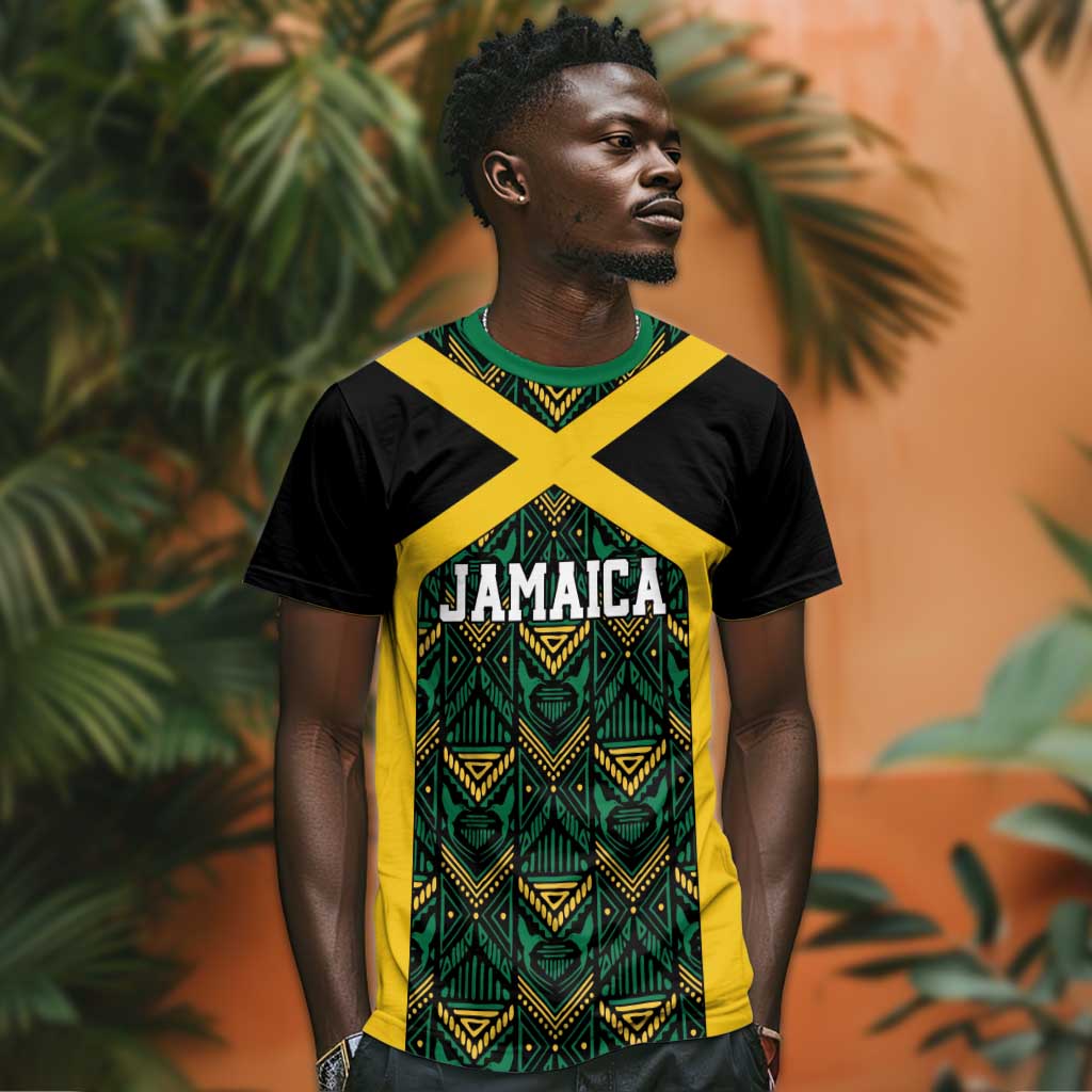 Afro-Jamaicans Football Custom T shirt Black Ethnic Motifs LT9