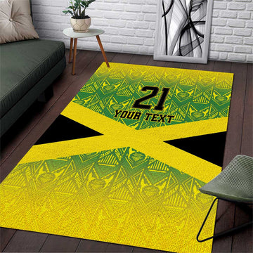 Afro-Jamaicans Custom Area Rug Reggae Boyz With Traditional Pattern LT9