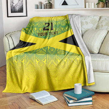 Afro-Jamaicans Custom Blanket Reggae Boyz With Traditional Pattern LT9