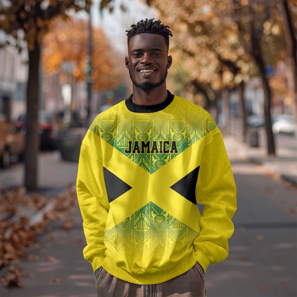 Afro-Jamaicans Custom Sweatshirt Reggae Boyz With Traditional Pattern LT9