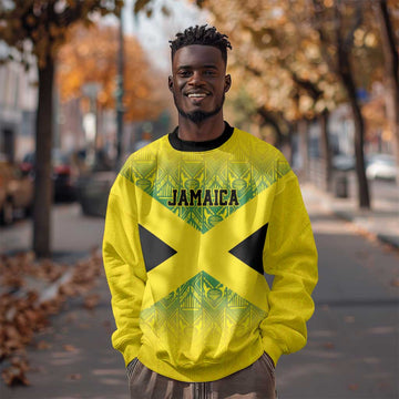 Afro-Jamaicans Custom Sweatshirt Reggae Boyz With Traditional Pattern LT9