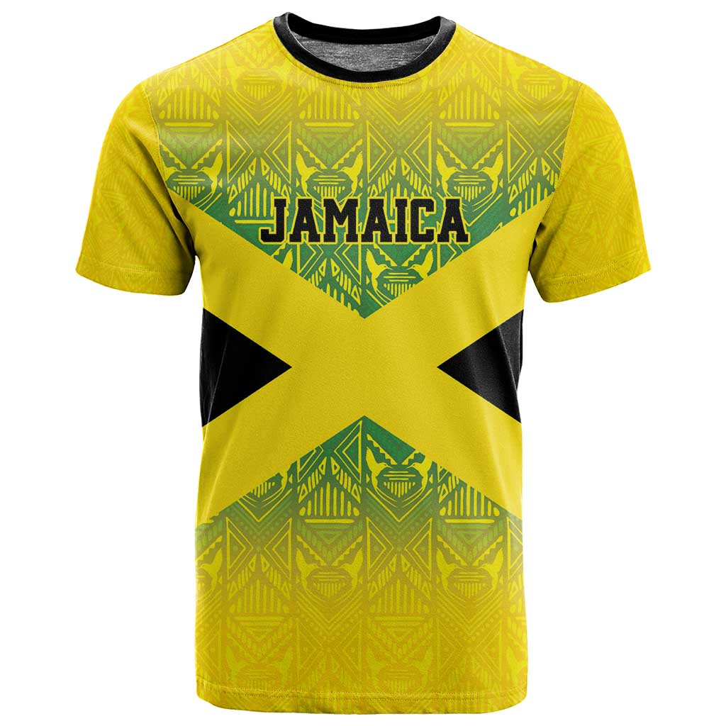 Afro-Jamaicans Custom T shirt Reggae Boyz With Traditional Pattern LT9