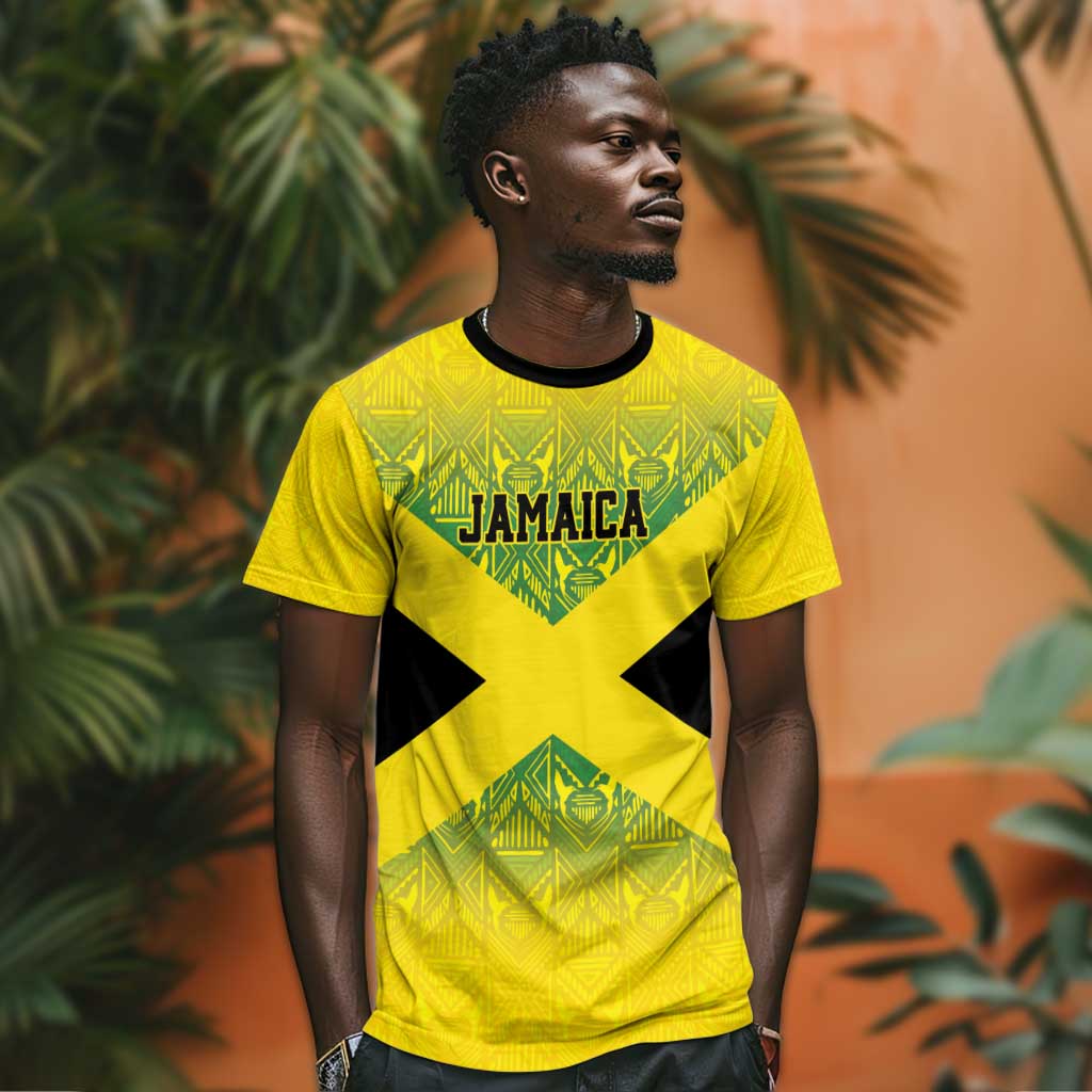 Afro-Jamaicans Custom T shirt Reggae Boyz With Traditional Pattern LT9