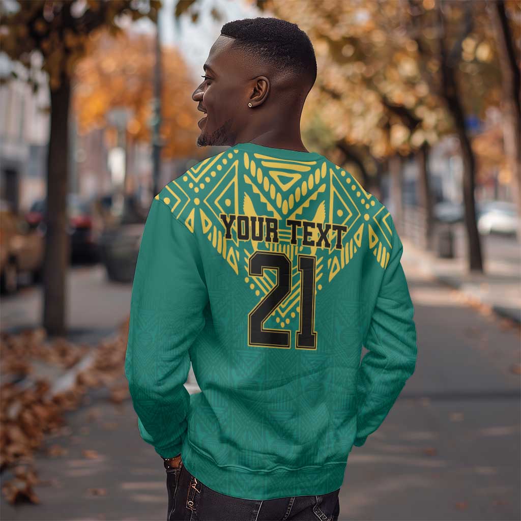 Afro-Jamaicans Tribal Custom Football Sweatshirt Green Style LT9