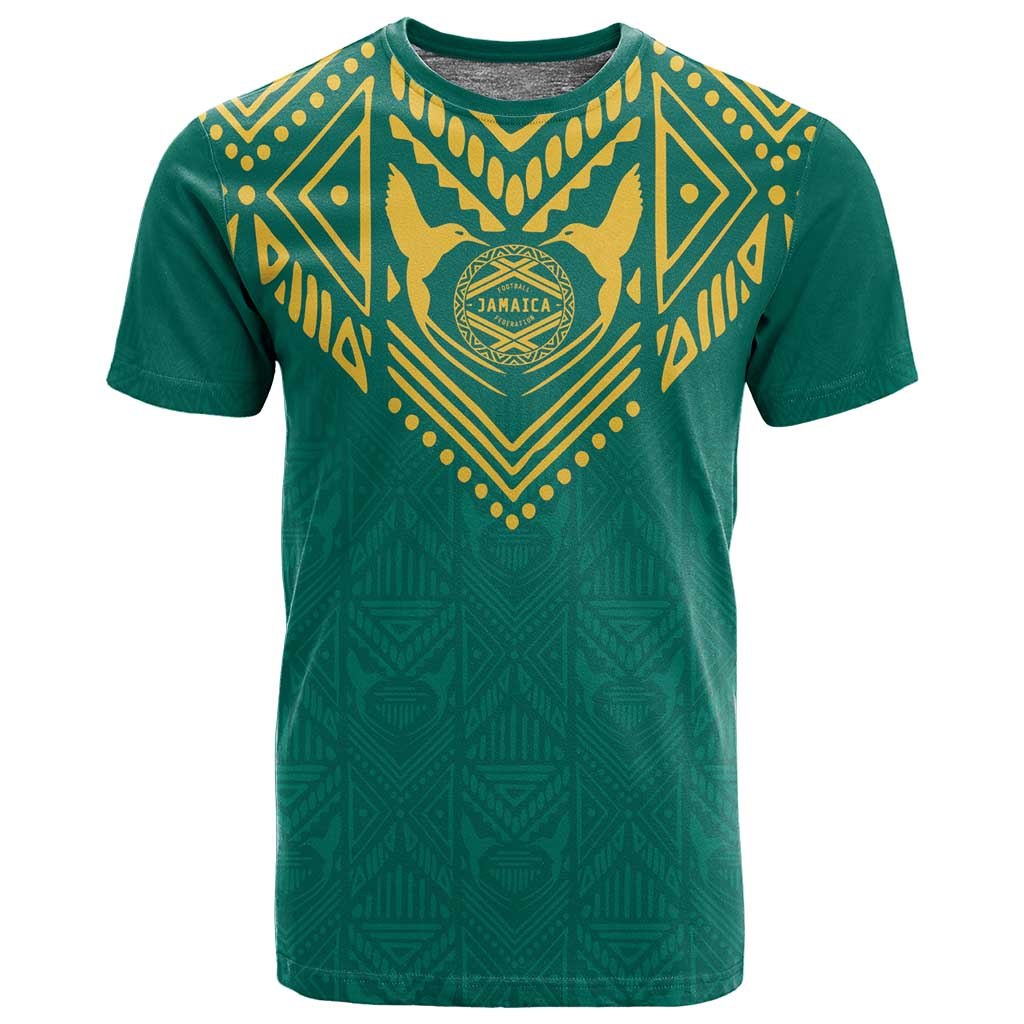 Afro-Jamaicans Tribal Custom Football T shirt Green Style LT9