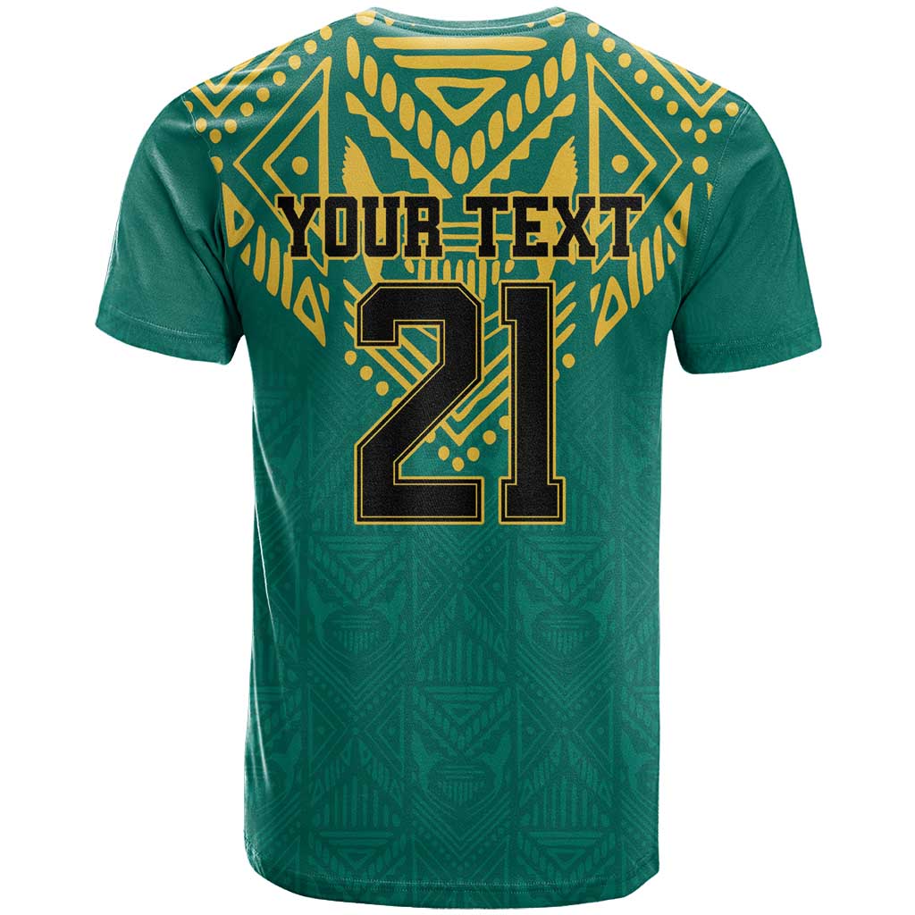 Afro-Jamaicans Tribal Custom Football T shirt Green Style LT9