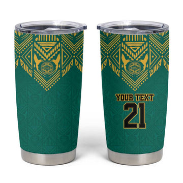 Afro-Jamaicans Tribal Custom Football Tumbler Cup Green Style LT9
