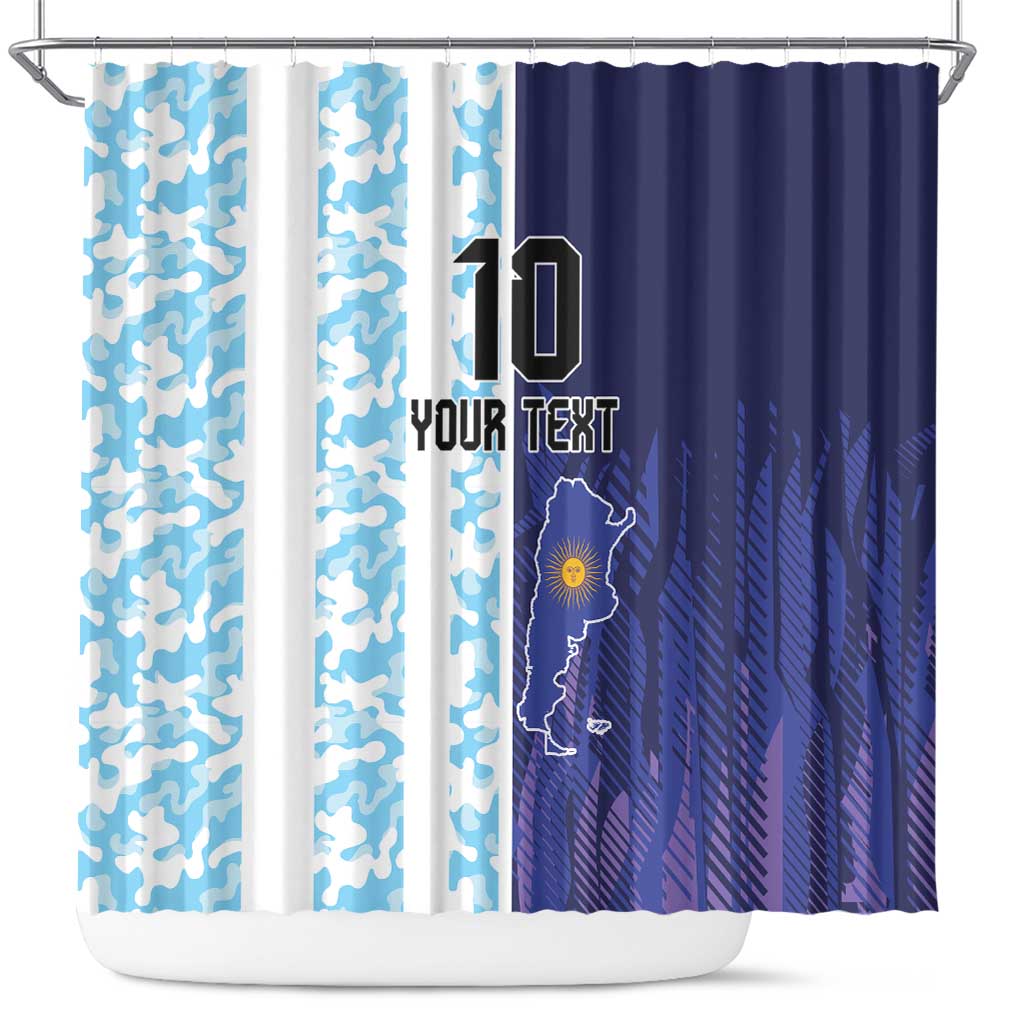Argentina Football Custom Shower Curtain Vamos La Albiceleste Half Version LT9