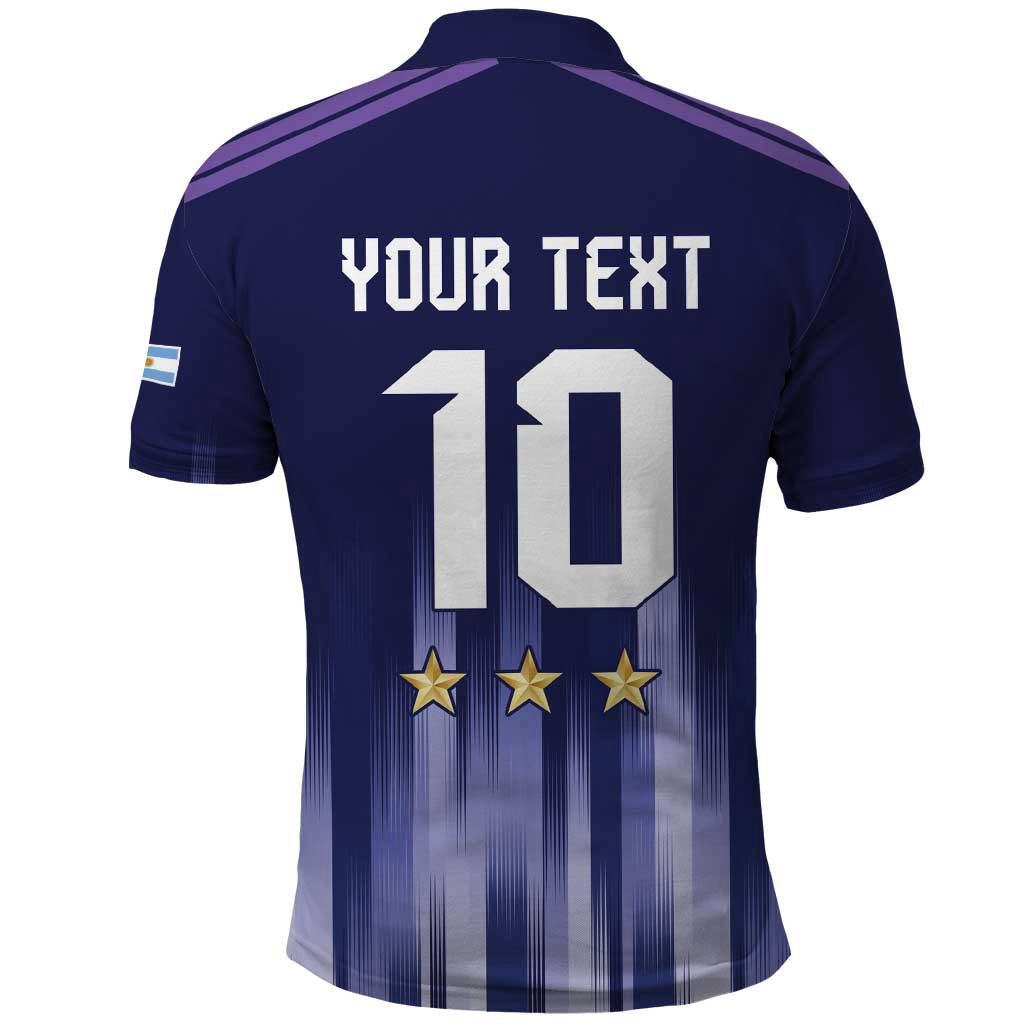 Argentina Football Custom Polo Shirt Vamos La Albiceleste Vintage LT9