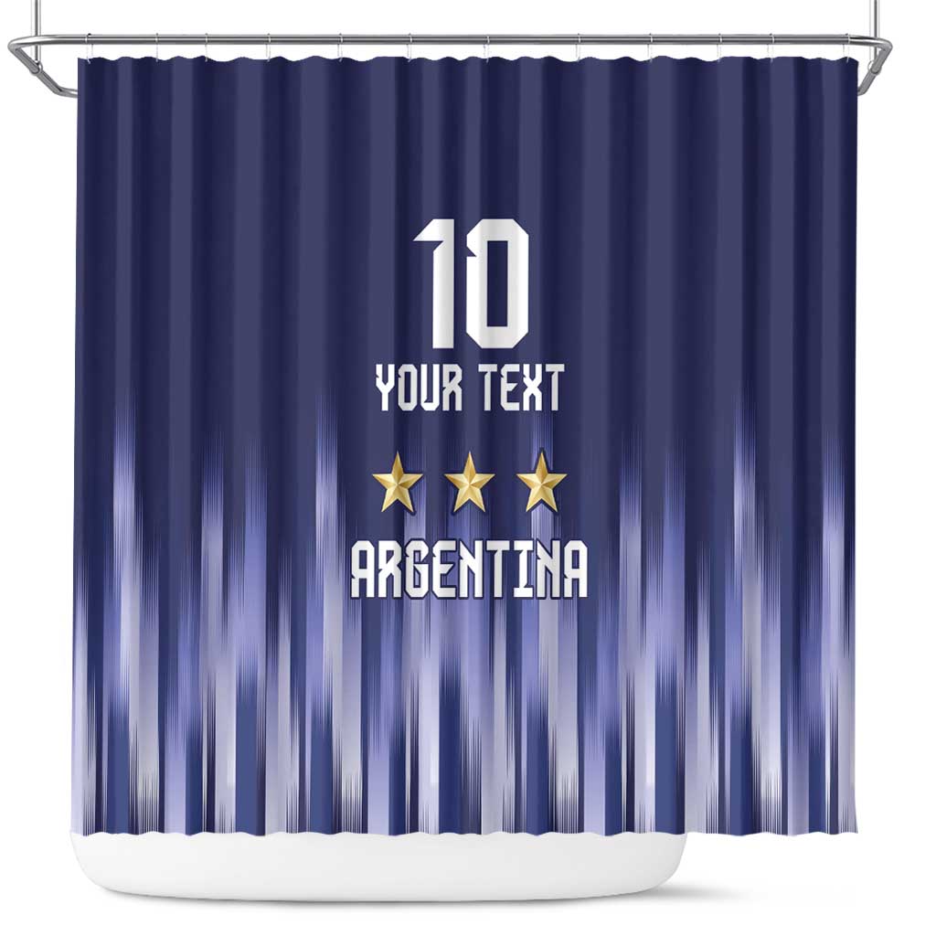 Argentina Football Custom Shower Curtain Vamos La Albiceleste Vintage LT9