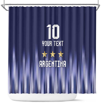 Argentina Football Custom Shower Curtain Vamos La Albiceleste Vintage LT9
