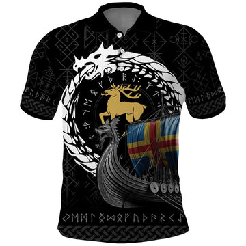 Aland Viking Drakkar Polo Shirt Viking Blood LT9