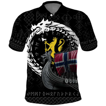Norway Viking Drakkar Polo Shirt Viking Blood LT9