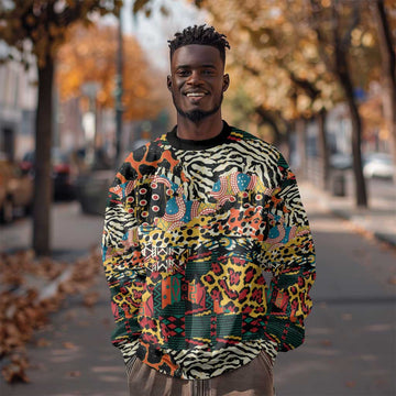 African Mixed Wild Animal Skins Sweatshirt LT9