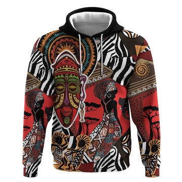 Beautiful African Women Ethnic Motifs Hoodie LT9