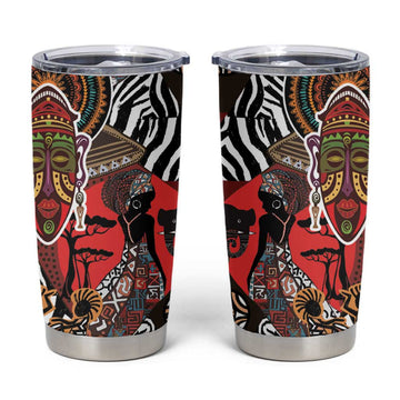 Beautiful African Women Ethnic Motifs Tumbler Cup LT9
