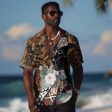 Beautiful Black Woman Hawaiian Shirt African Tribal Pattern LT9