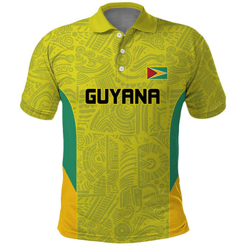 Golden Jaguars Football Custom Polo Shirt Proud of Guyana LT9