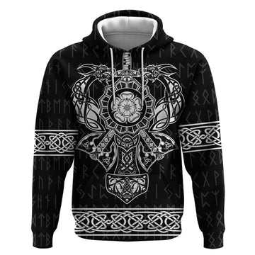 Vikings from Yorkshire Hoodie Black Spirit of Jorvik LT9