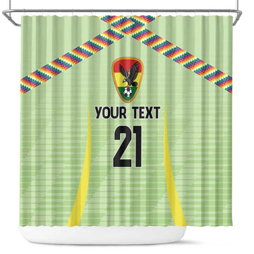 Bolivia Football Custom Shower Curtain Wiphala Flag Pattern Spirit LT9