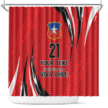 Chile Football Custom Shower Curtain Chi Chi Chi Le Le Le Viva Chile LT9