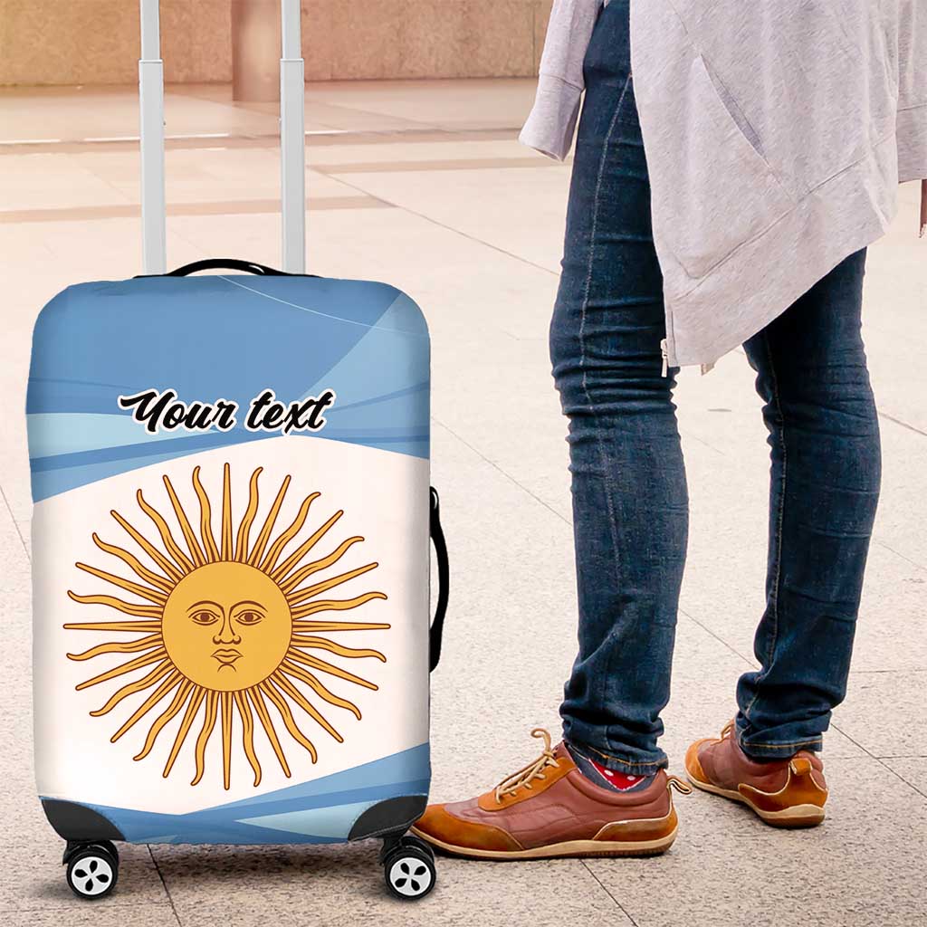 Argentina Flag Day Personalized Luggage Cover Simple Sol de Mayo LT9