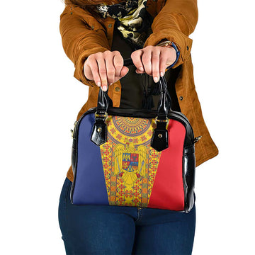 Romania Traditional Embroidery Pattern Shoulder Handbag LT9
