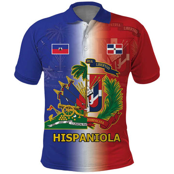 Hispaniola Personalized Polo Shirt Dominican Republic Haiti Map LT9
