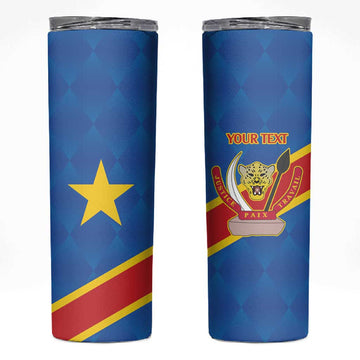 Africa DR of the Congo Personalized Skinny Tumbler Flag Style LT9