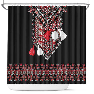 Martenitsa Martisor Day Shower Curtain Traditional Romanian Folk Art LT9