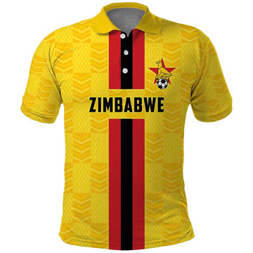 Zimbabwe Football Custom Polo Shirt The Warriors with Zimbabwe Bird LT9