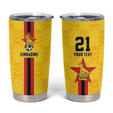 Custom Africa Football Zimbabwe Tumbler Cup The Warriors with Zimbabwe Bird LT9