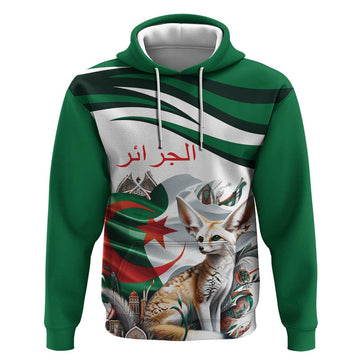 Algeria Fennec Fox Personalized Hoodie with Algerian Culture and Nature LT9