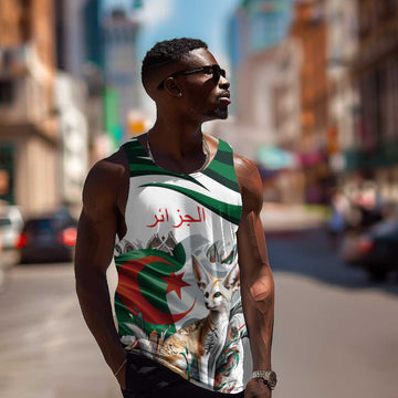 Algeria Fennec Fox Personalized Men Tank Top with Algerian Culture and Nature LT9